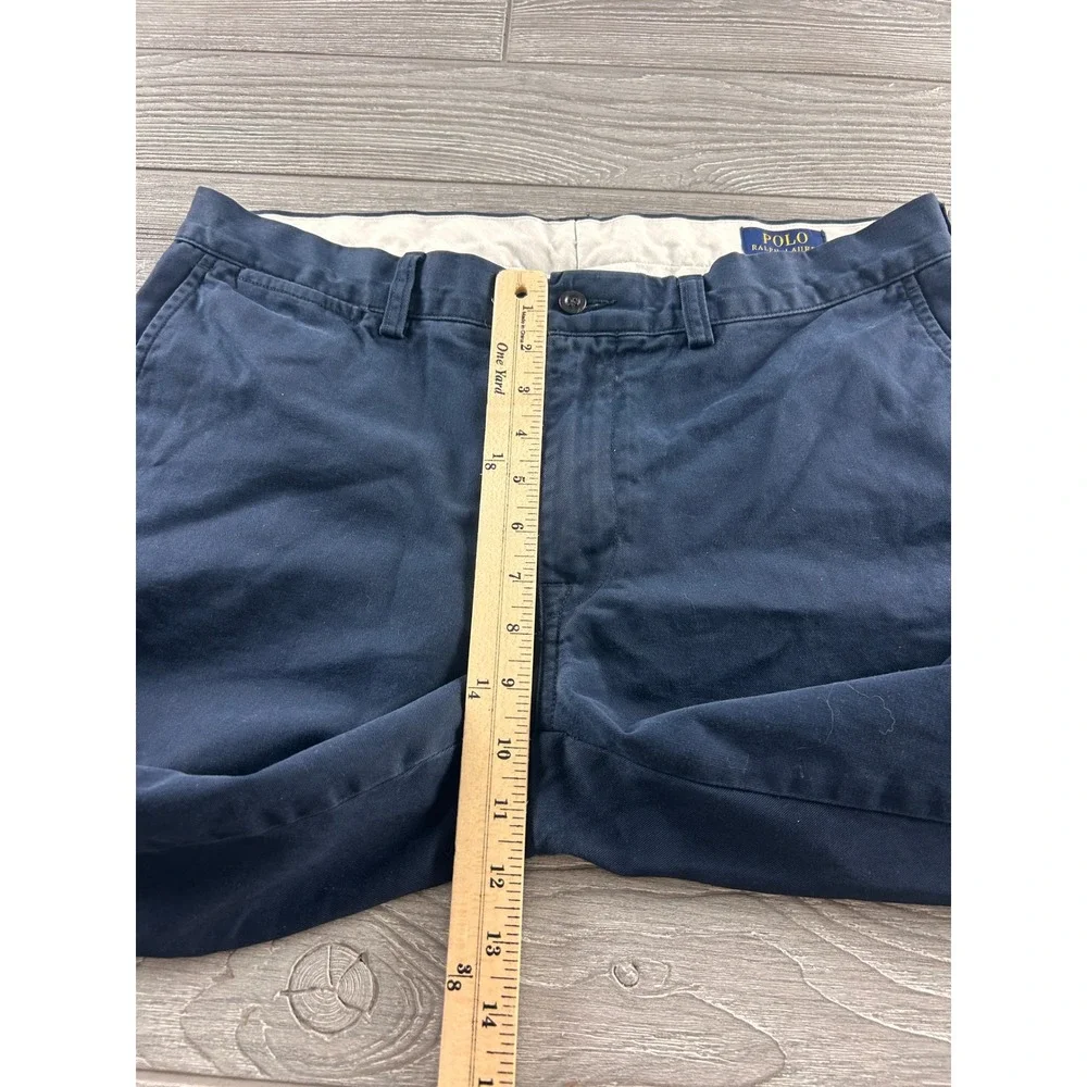 Polo Ralph Lauren Mens Chino Pants 36x30 Navy Blue Cotton Straight Leg Trousers